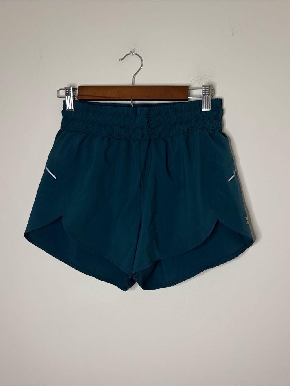 All in Motion Women’s Dark Teal Athletic Shorts with liner XS gym sporty